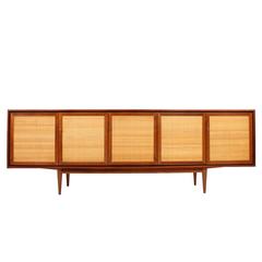 1960s Rosewood and Cane Sideboard, Mid-Century Modern Prototype