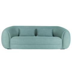 Curved Minimalist teal green Lounge from France