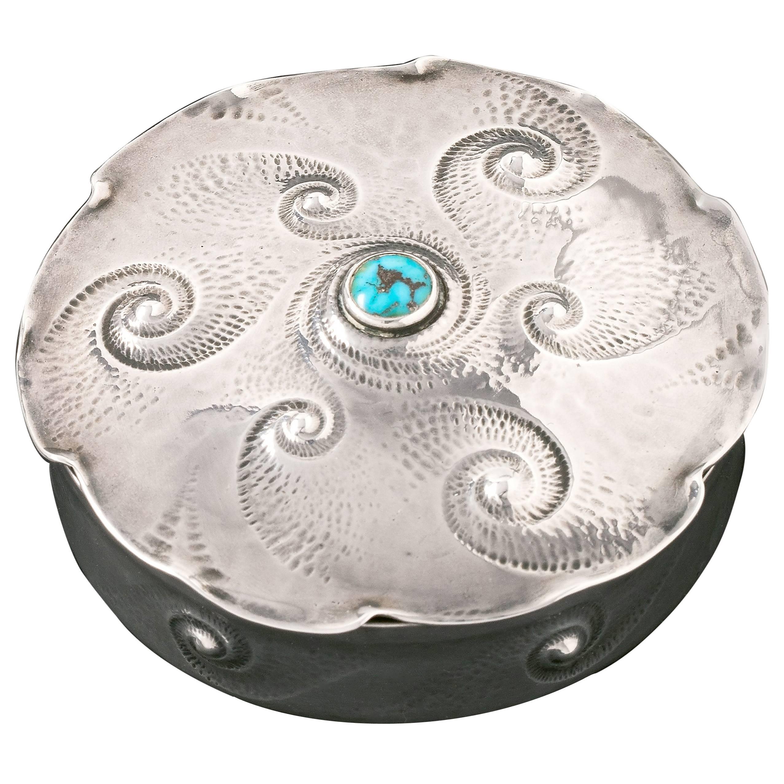 Silver Amsterdam School Lid Box with Squid Motifs by Frans Zwollo, 1917