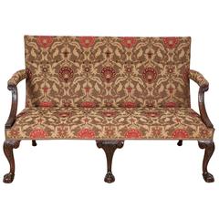 18th Century Mahogany Rectangular Back Settee with Cabriole Legs 10