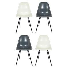 Set of Four Shell Chairs Designed by Charles and Ray Eames