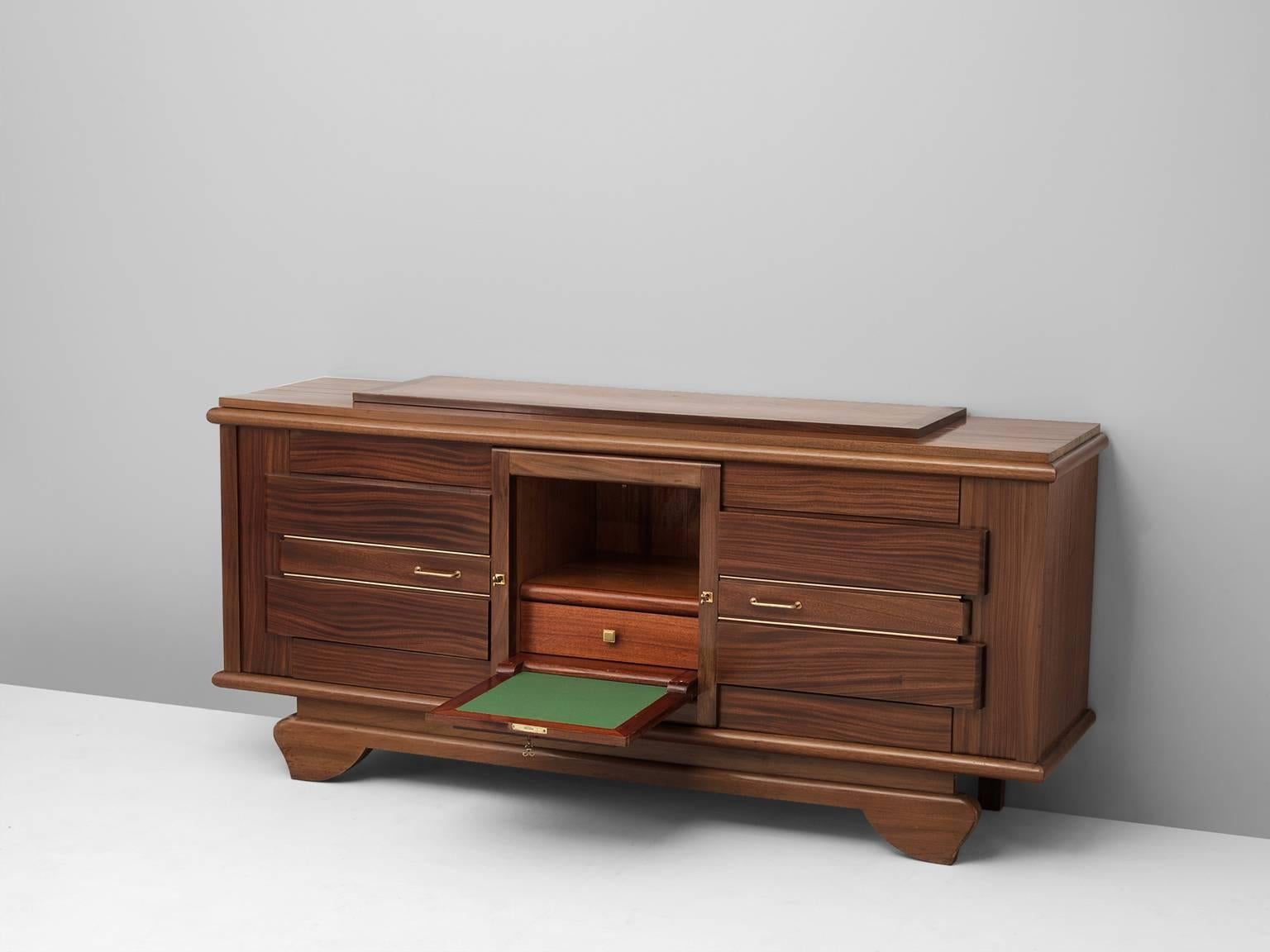 Art Deco Credenza in Mahogany  In Good Condition In Waalwijk, NL