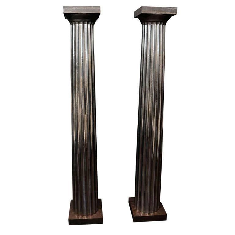 1930s Cast Iron and Tin Columns For Sale at 1stdibs
