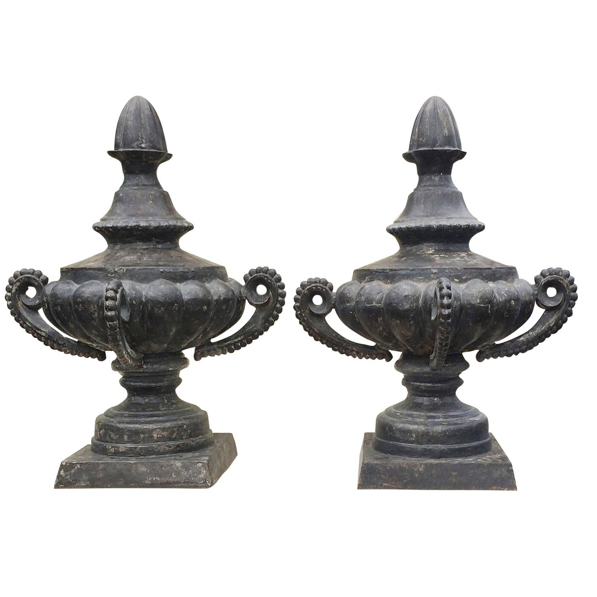 Pair of Neoclassical French Urns For Sale
