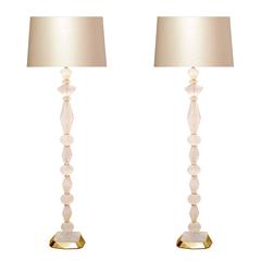 Fine Carved Rock Crystal Quartz Floor Lamps 10