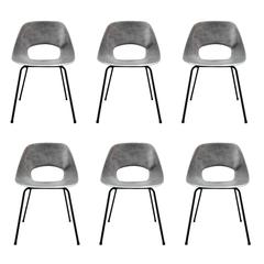 Rare Set of Six Aluminium Chairs by Pierre Guariche 10