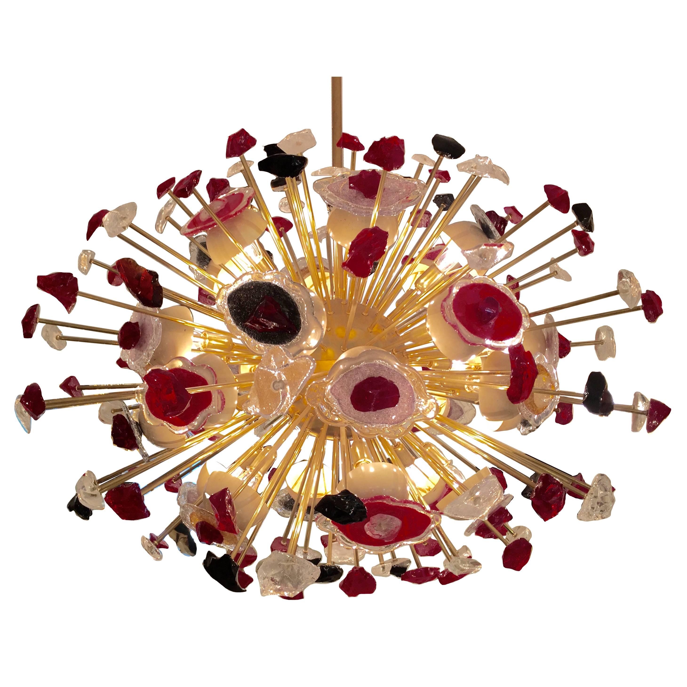 Very Big Sputnik or Sunburst Murano Chandelier