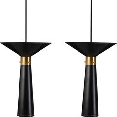 Black Metal / Brass Modern Pendant