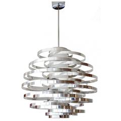 Very Large Sciolari  Cyclone Chandelier, 1960s Modernist Italian Design