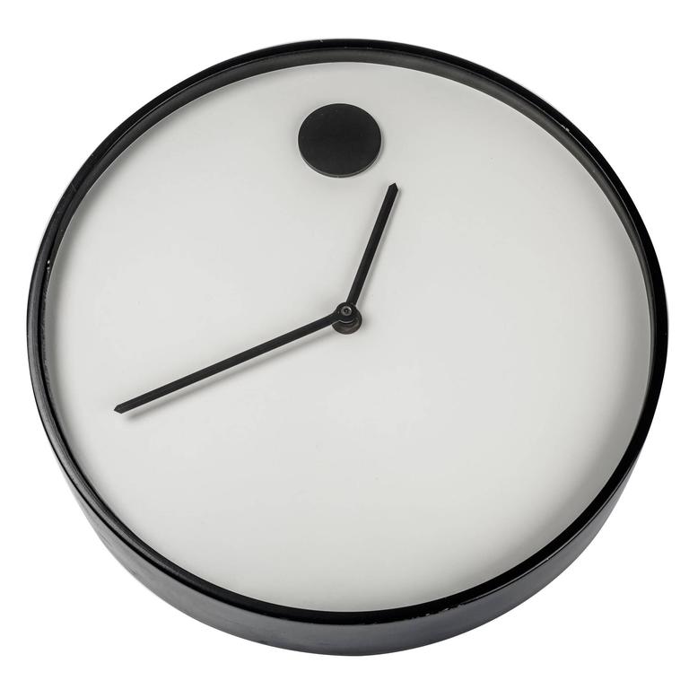 Wall Clock By George Horwitt For Howard Miller Black And White Wall Clock By George Horwitt For Howard Miller Black White Metal And Glass