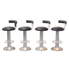 Set of Four Swivel Bar Stools by Designs for Leisure 