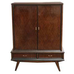 Mid Century Modern Argentine "Americano Escandinavo" Lignum Vitae Bar Cabinet 12