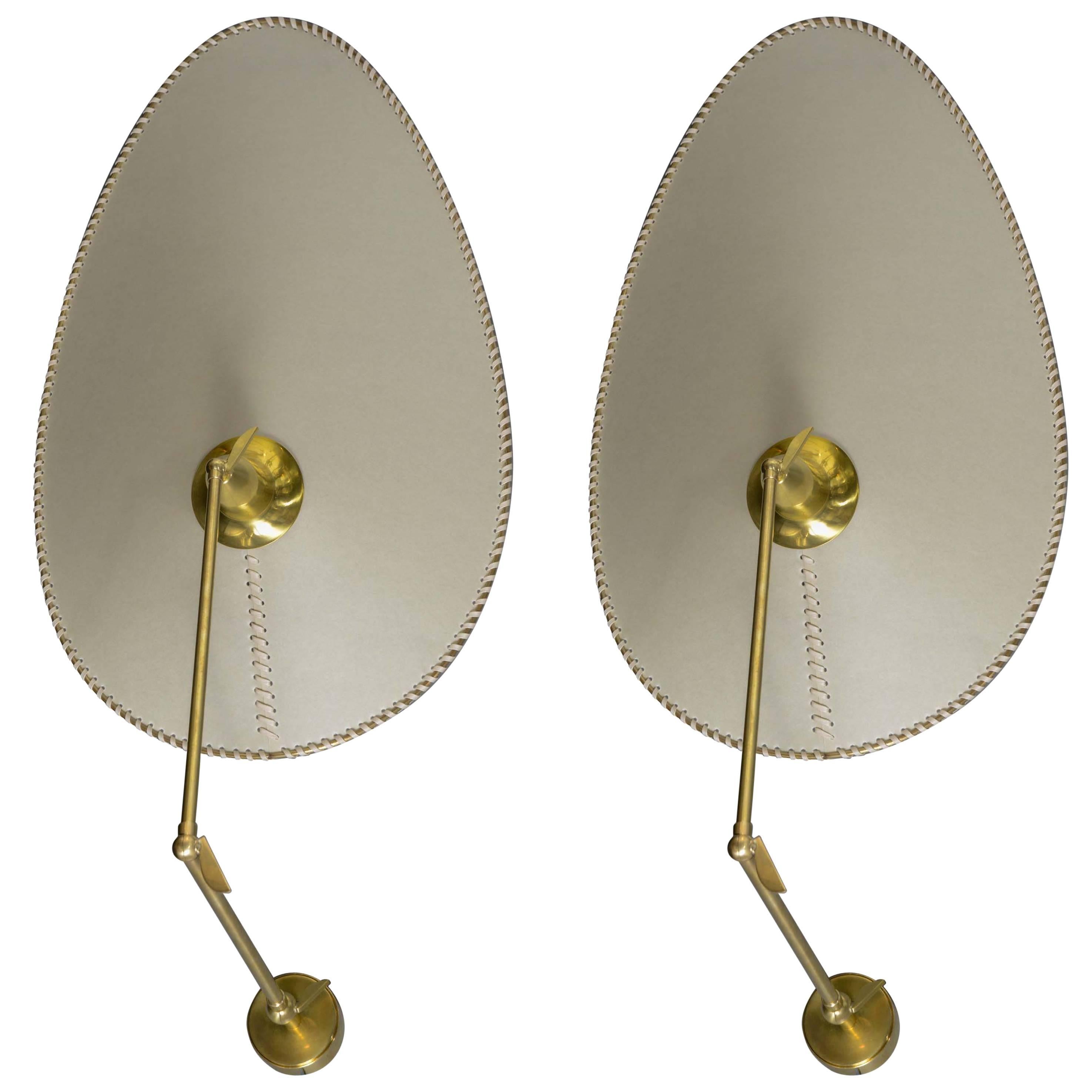 Parchment Paper Wall Sconces by Diego Mardegan for Glustin Luminaires