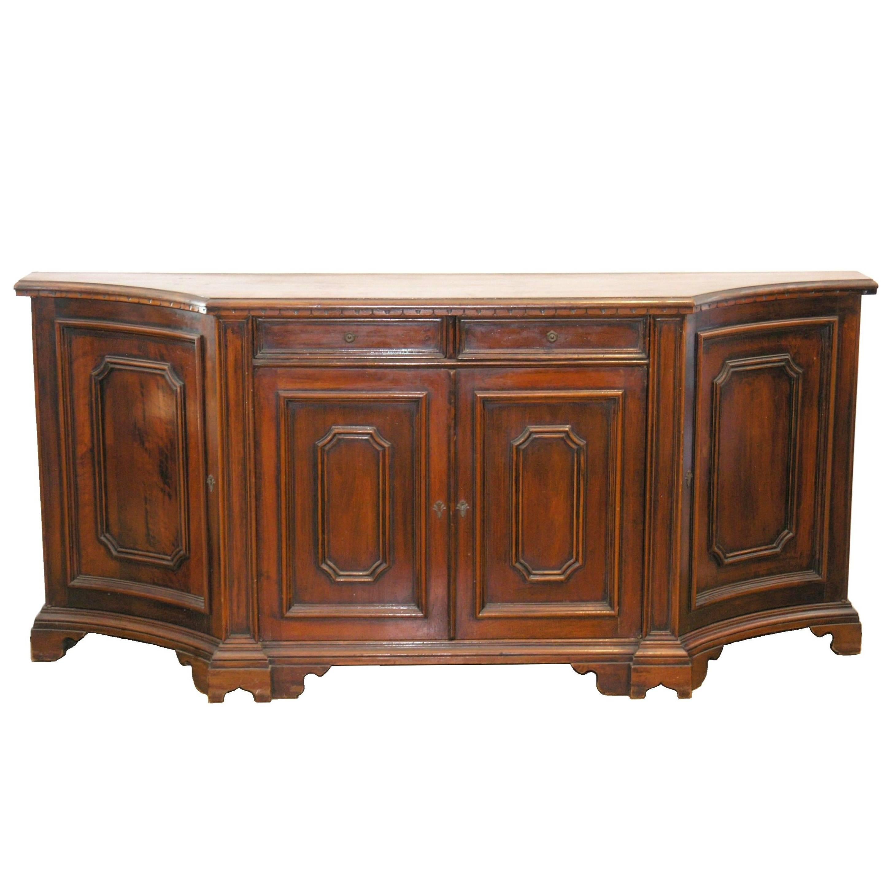 Chestnut Northern Italian Credenza For Sale