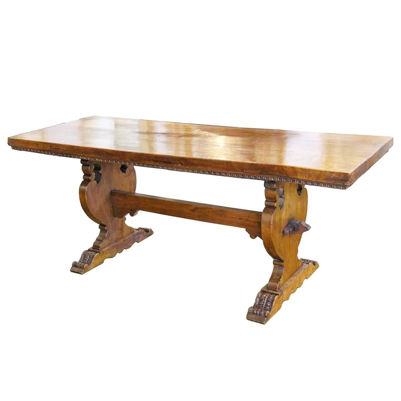  Tuscan Walnut Table 18th C. For Sale