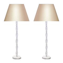 Fine Carved Rock Crystal Quartz Floor Lamps 9