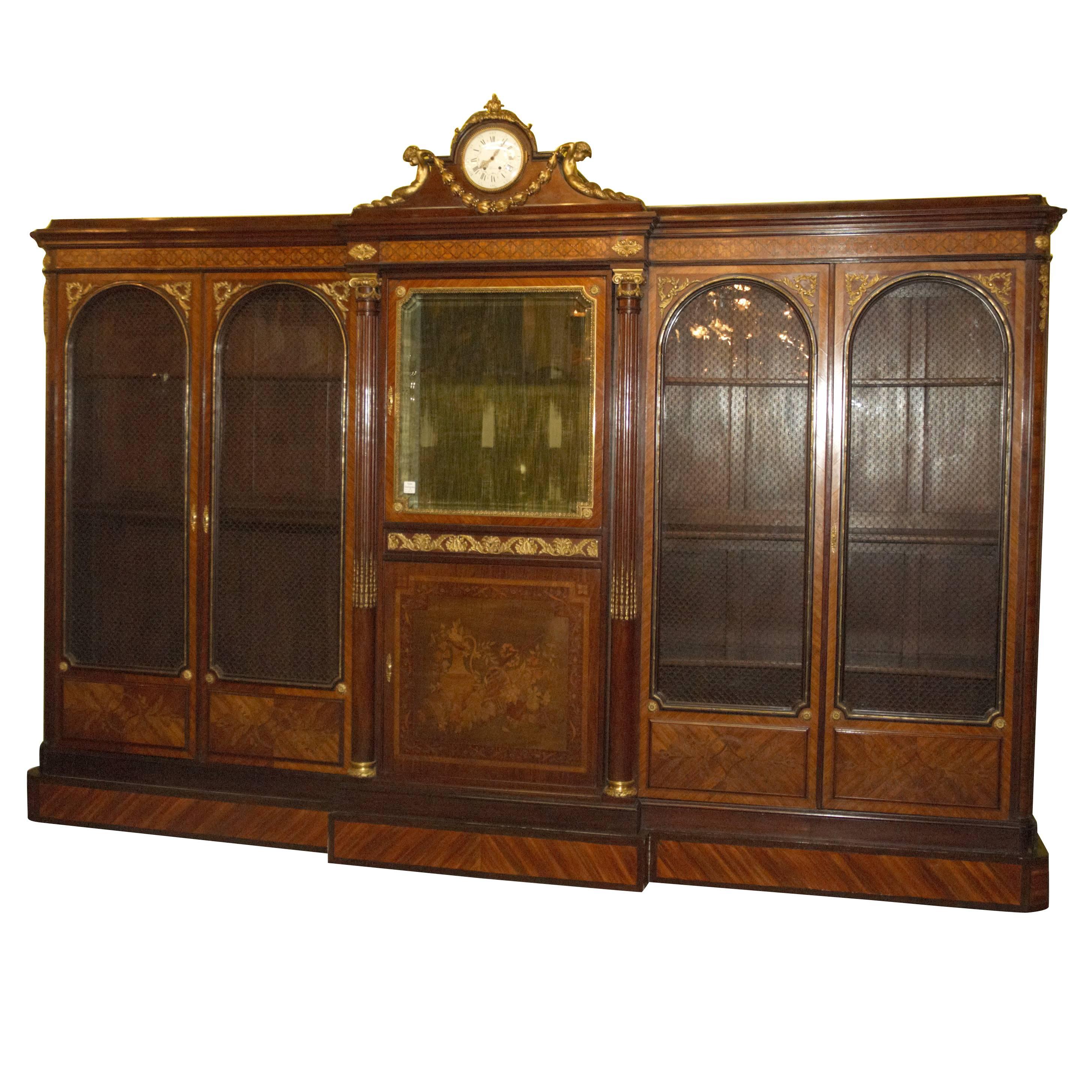 19th Century Palace Size Bookcase Vitrine by Forest A' Paris For Sale