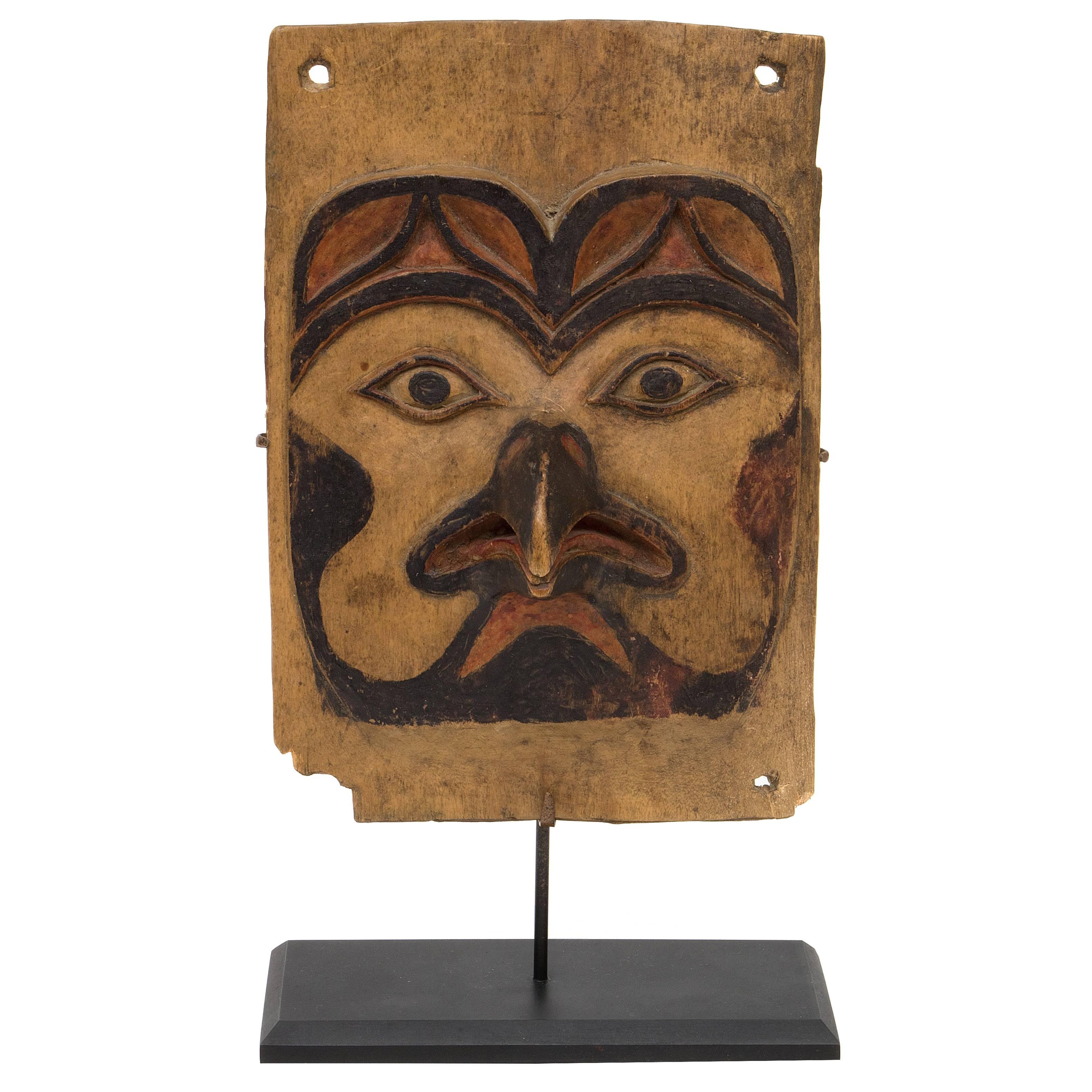 Antique Northwest Coast Carved Frontlet, Tlingit/Tsimshian, late 19th century