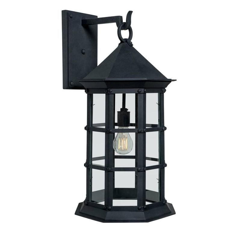 Colonial Mission Revival Wrought Iron Exterior Wall Sconce With Colonial Mission Revival Wrought Iron Exterior Wall Sconce With Classic Details For