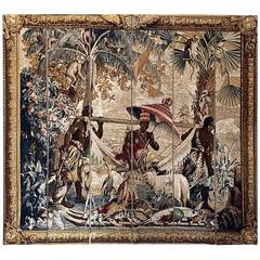 Meticulously Detailed Exotic Tapestry Screen