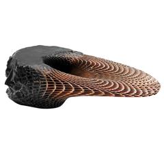 "Metsidian" Unique Coffee Table/Cocktail Table in Obsidian and Copper 8