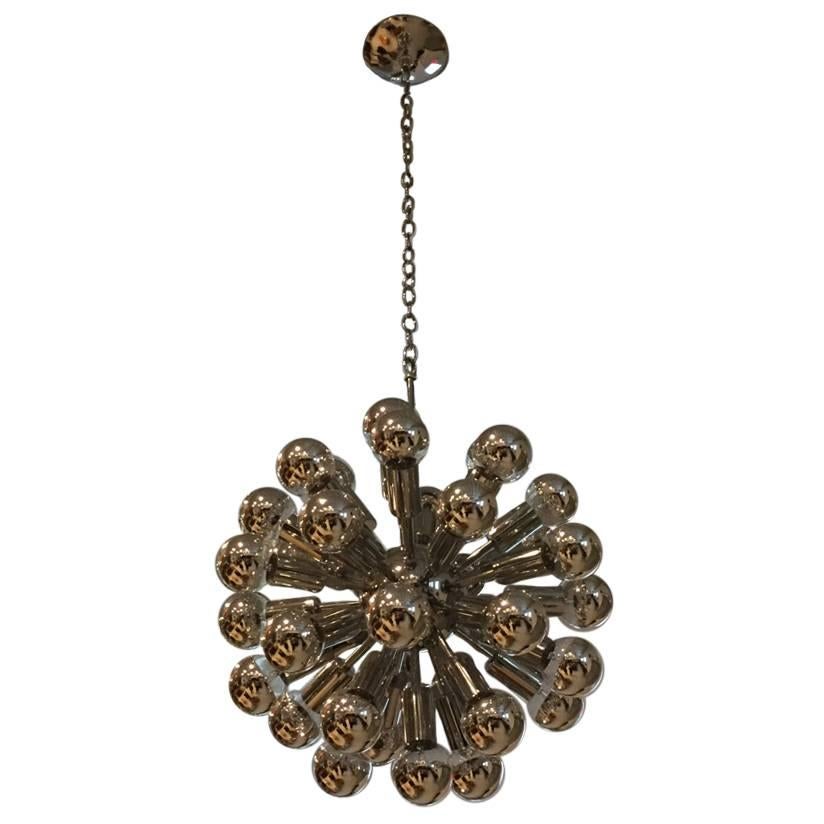 Mid-Century Chrome Sputnik Chandelier 