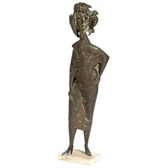 Rare 1959 "Roma" Bronze Sculpture by Milton Hebald