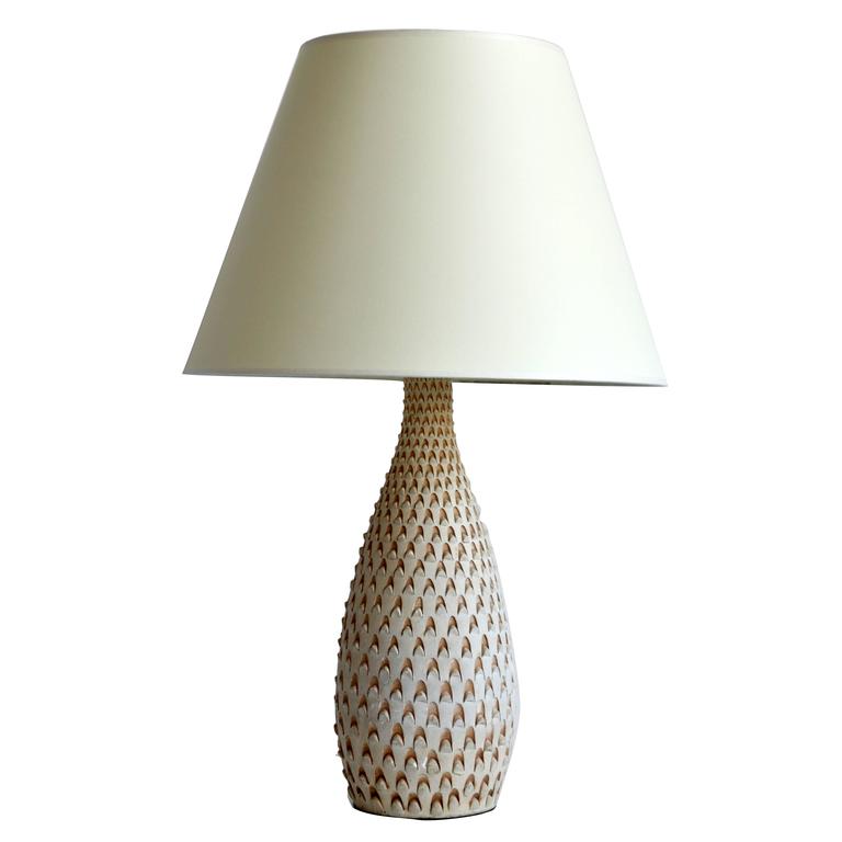 Textured Pottery Table Lamp For At 1stdibs Textured Pottery Table Lamp For