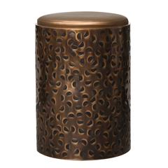 BIAFO Stool - Hand-Hammered Patinated Bronze