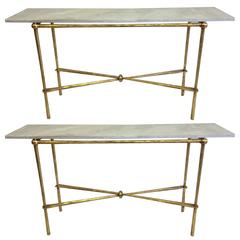 Two Important Italian Modern Neoclassical Consoles by Giovanni Banci 10