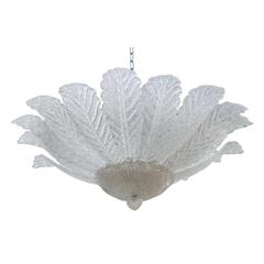 Italian Murano Glass Flush Mounts with Graniglia Leaves 12