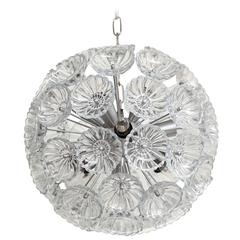Swedish Mid-Century Glass Flower Sputnik Chandelier, 1 of 2 12