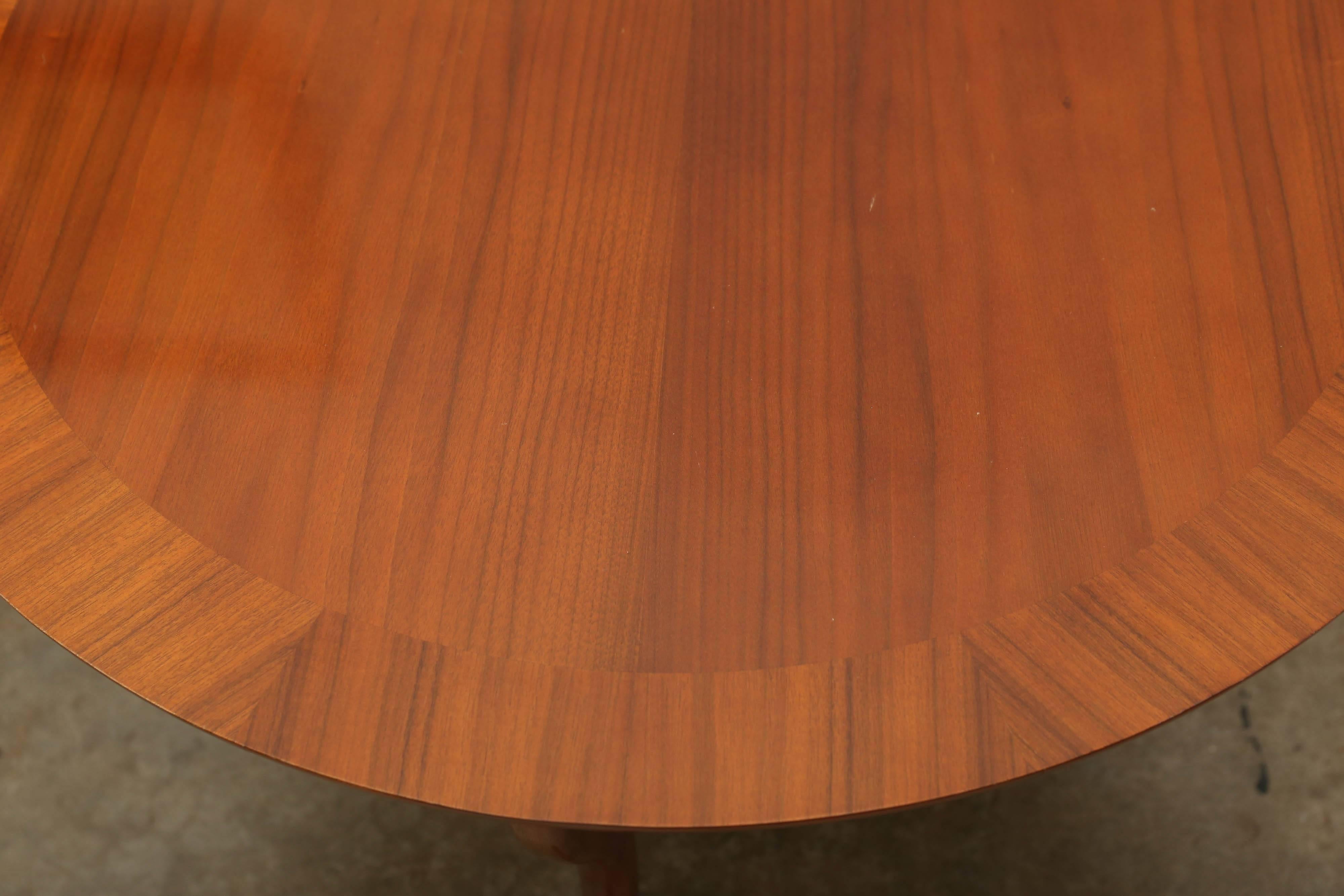 Wood Two-Tier Walnut Saber Leg Occasional Table by Robsjohn-Gibbings for Widdicomb