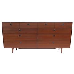 1950 George Nelson Ten-Drawer Thin-Edge Walnut Dresser 2