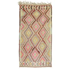 Pastel Turkish Kilim Flat-Weave 3