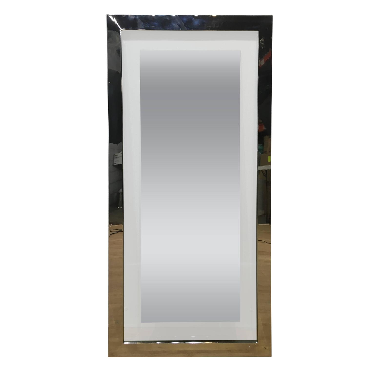"Floating" Mirror with Chrome Frame For Sale at 1stdibs
