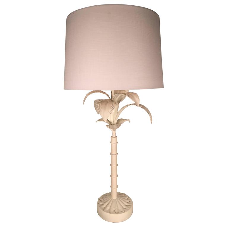 Pair of Vintage Bronze Palm Tree Lamps at 1stdibs