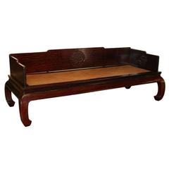 19th Century Chinese Ironwood Couch or Daybed 'Luohan Bed'