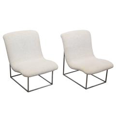 Rare Pair of Scoop in Style Lounge Chairs by Milo Baughman for Thayer Coggon