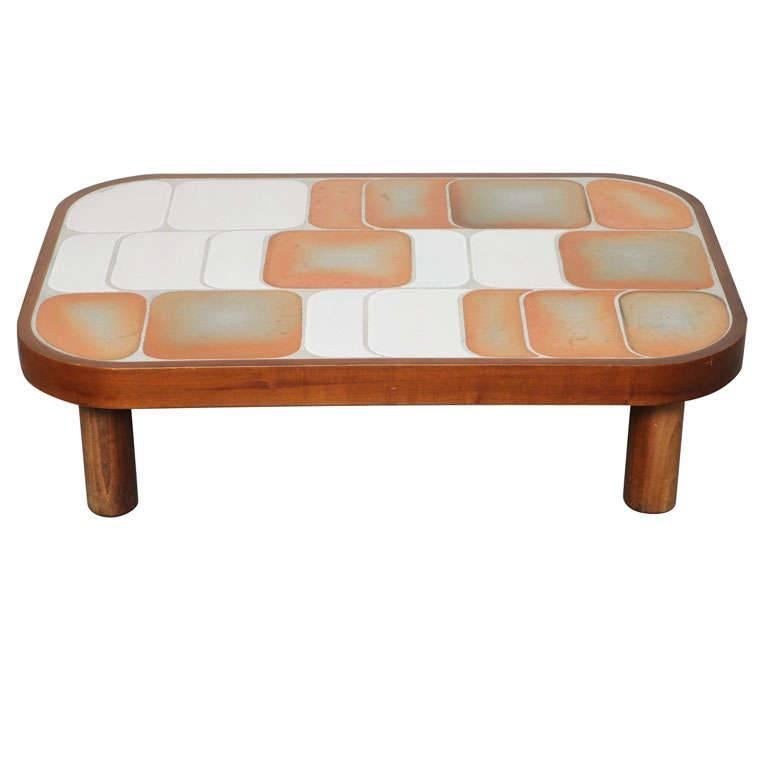 Roger Capron Coffee Table with "Sou-Chong" Tiles