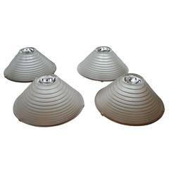 Convex Lens and Tiered Glass Fixtures by Angelo Mangiarotti for Artemide, 1970s 6