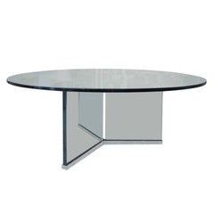 1970s Pace Collection Glass Cocktail Table by I.M. Rosen
