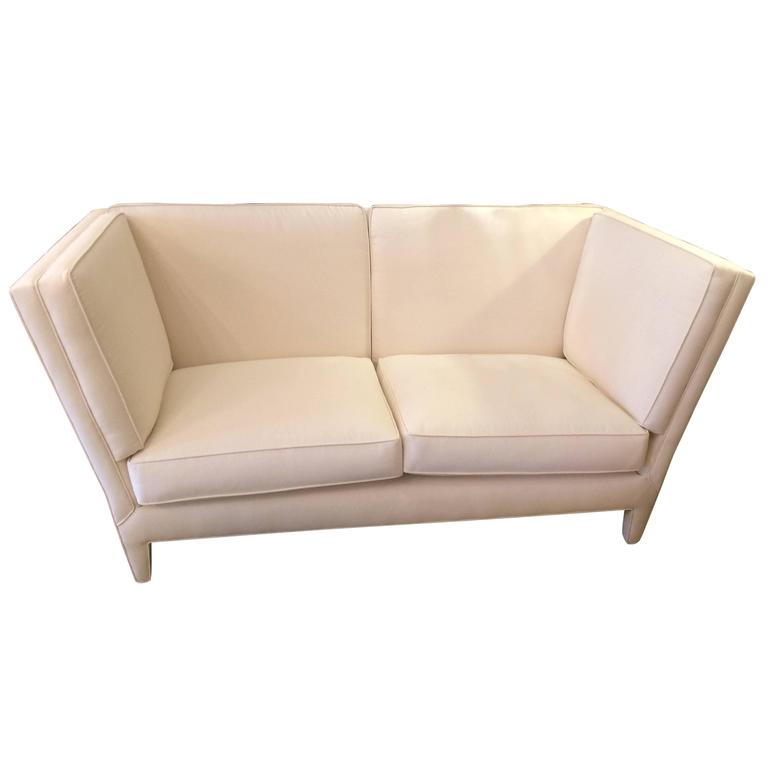 Sophisticated Angular Donghia Loveseat Sofa For At 1stdibs Sophisticated Angular Donghia Loveseat Sofa For