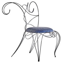 Skulpturaler schmiedeeiserner Stuhl "Ram" von André Dubreuil