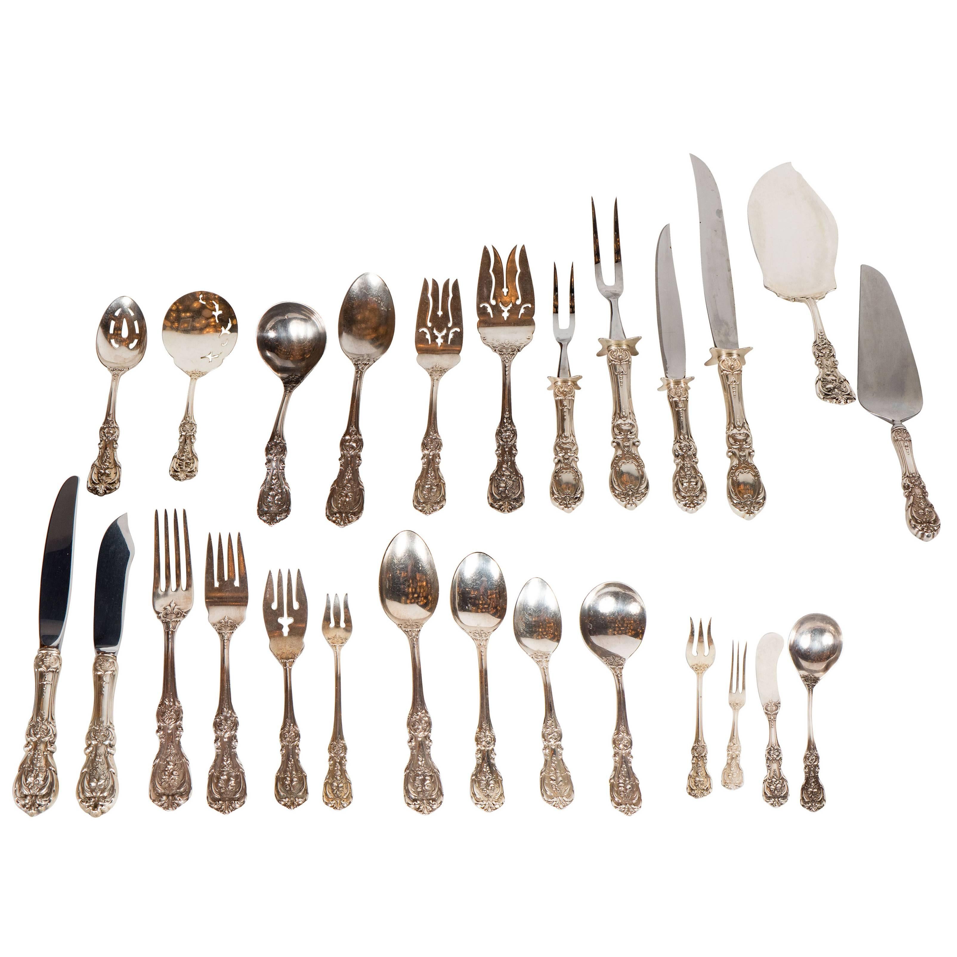 205 Piece Sterling Flatware Service Designed by Ernest Meyers for Reed & Barton