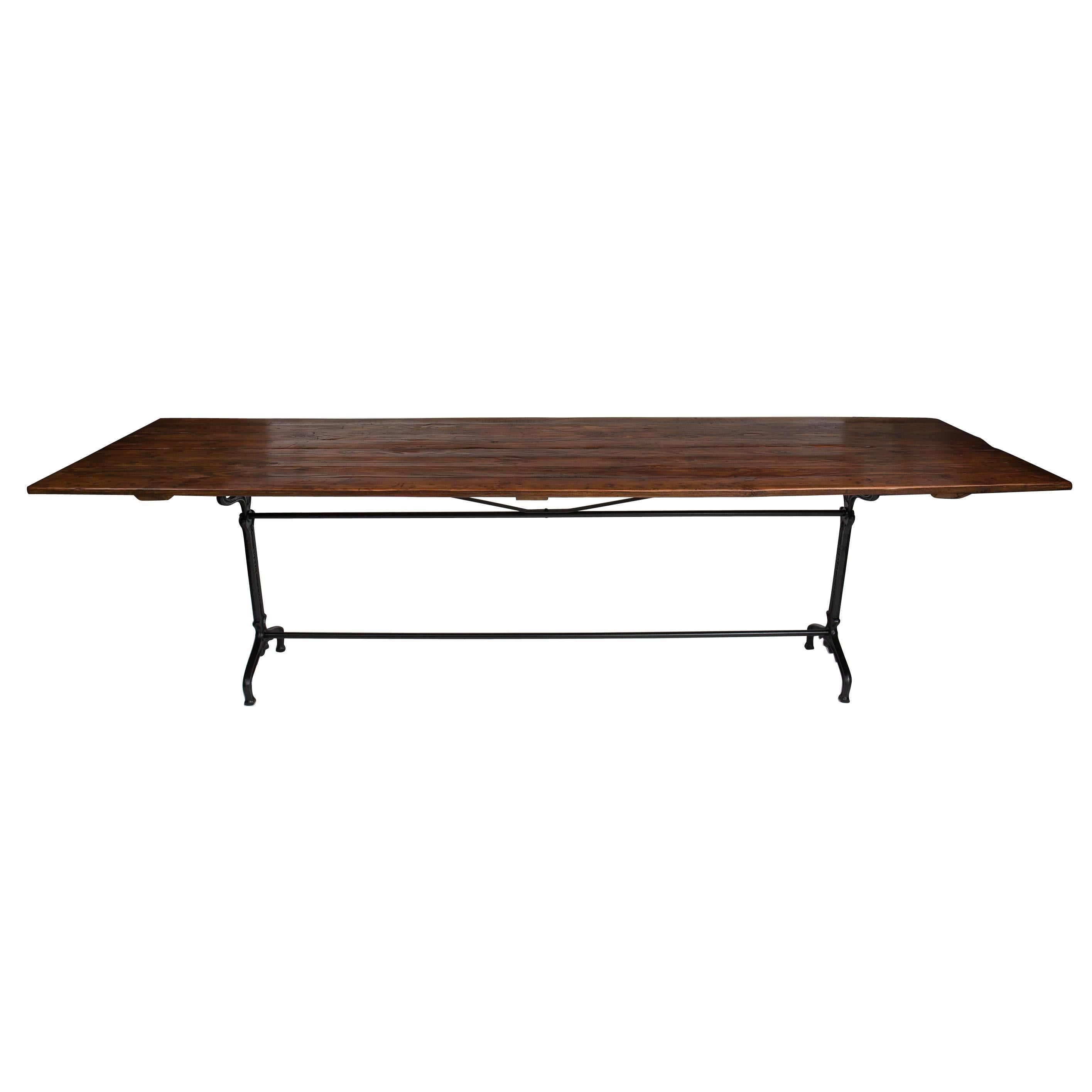 French Antique Banquet Table from Beaujolais Region