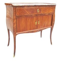 Antique Louis XV  Transitional Style Kingwood / Tulipwood Petit Commode Side Table