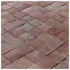 Authentic Provence lot of 1000 19th Century French Carre Rose Terra Cotta Tiles 8