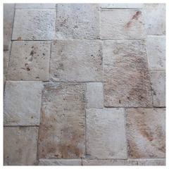 Authentic Provence 18th Century Antique Dalle de Bourgogne French Stone Floor