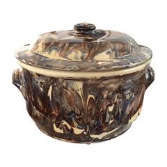 19th Century French Marbelized Casserole